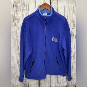VTG Andys San Francisco Golden Gate Bridge Fleece Zip Up Jacket Size L